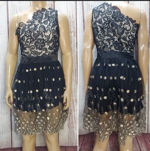 Angel Fashions One Shoulder Party Mini Dress